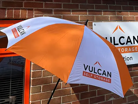 Full colour print branded umbrellas