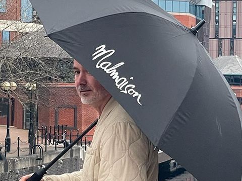 One colour - single colour printed umbrellas