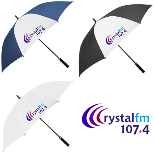 Crystal FM Golf Umbrella available in 3 colours