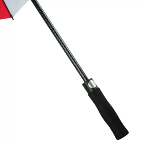 Golf umbrella, Red & White panels for full colour promotional printing. Handle.