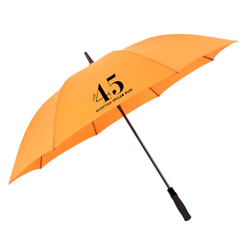 Golf Umbrella Windproof & Automatic - Orange - 1 Colour Print