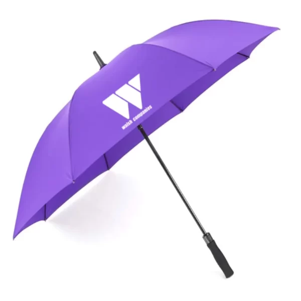 Golf Umbrella Windproof & Automatic – Purple – 1 Colour Print