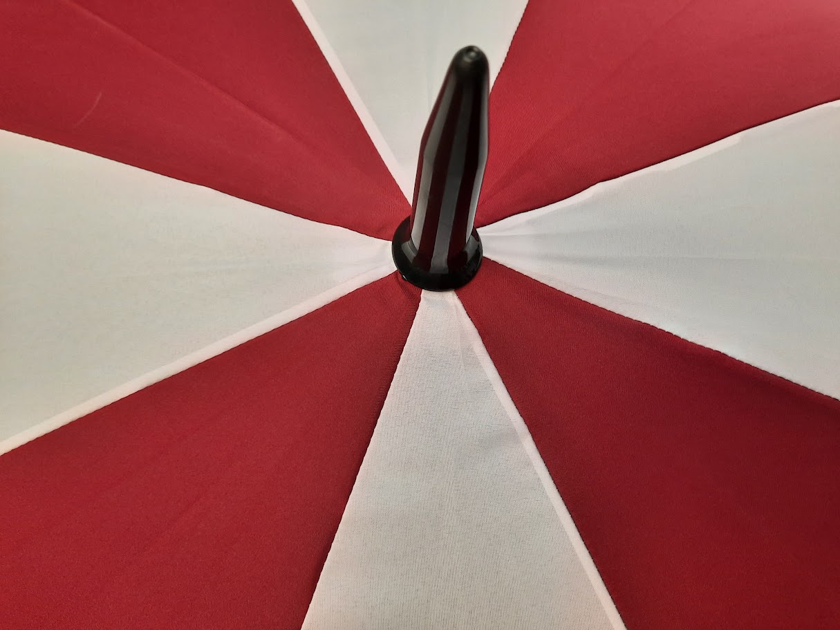 Burgundy white golf umbrella Burgundy white golf umbrella