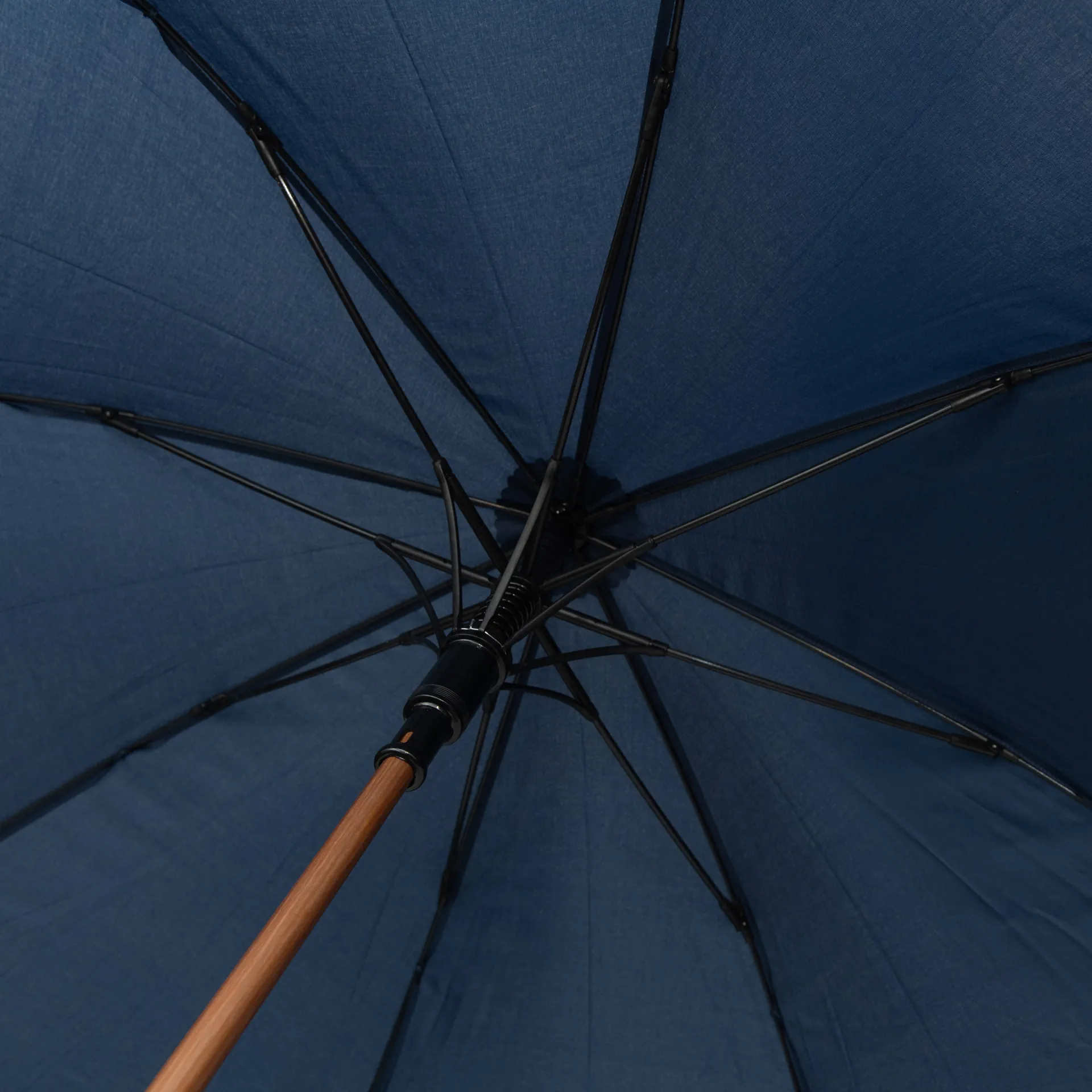 navy_navy_dw1_internal Custom printed promotional umbrella - DW1 navy panel umbrella - internal frame